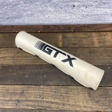 Vintage GTX BMX Bike Pad Old School BMX White Vinyl Snap On Frame Handlebar