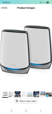 NETGEAR Orbi Whole Home Tri-Band Mesh WiFi 6 System (RBK852)   Router with 1 Sat