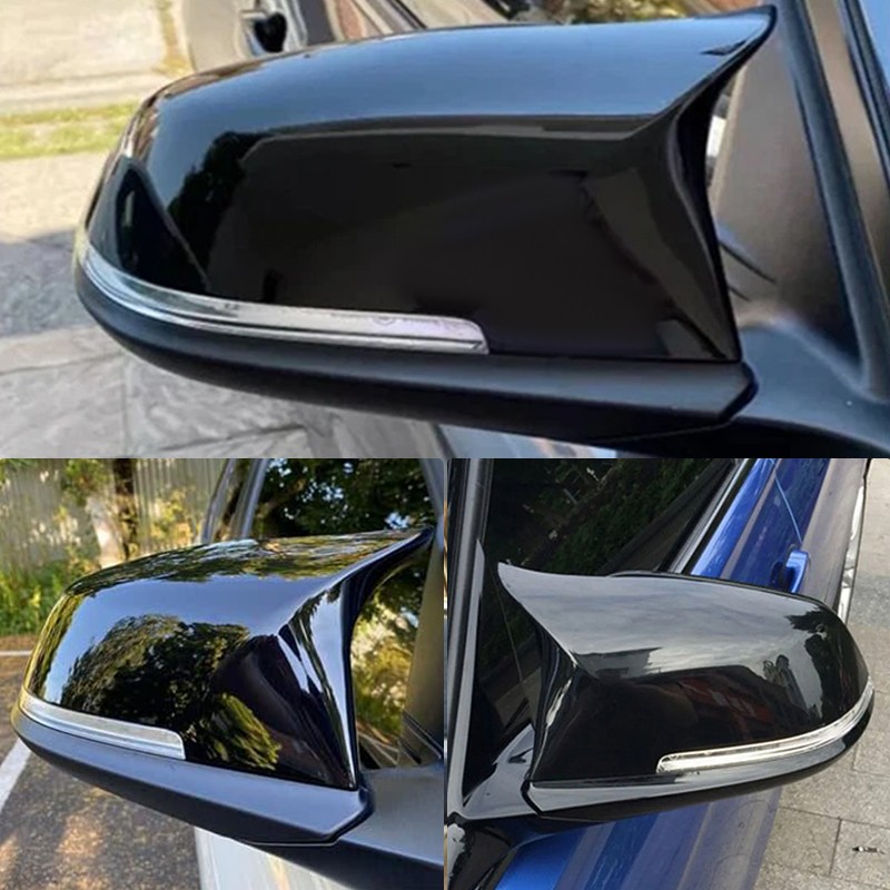 Gloss Black Side Mirror Cover Caps for BMW F01 F10 F11 F18 LCI 2013-2018 650i