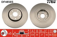 1X Bremsscheibe TRW Single DF4856S FüR Lexus IS RC GS 3 200T ARL10_ ARL10R ASC10