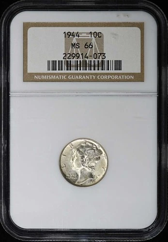 1944 Mercury Dime 10C NGC MS66