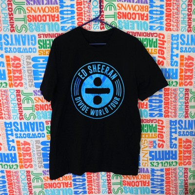 Ed Sheeran Divide World Tour T Shirt Size L Double Sided Dates
