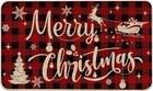 Chirstmas Door Mat 17X29 Inch, Merry Chirstmas Doormat Outdoor, Red Welcome Mats