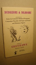 ORIGINAL - GREYHAWK - 1979 *NICE COPY* DUNGEONS DRAGONS