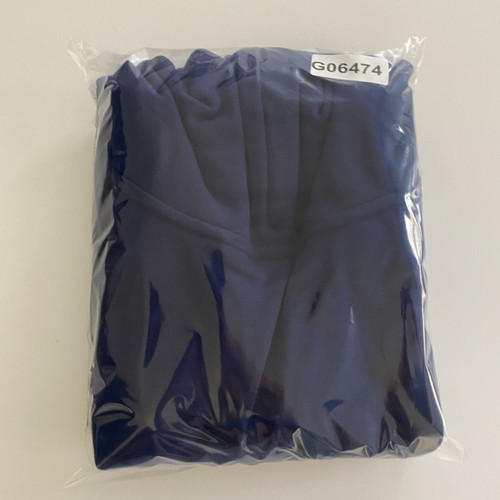 Adidas Felpa con Cappuccio 1/4 Zip Donna 3X Blu 3 Strisce French Terry Pullover - Foto 12 di 12