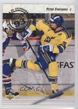 1992-93 Upper Deck World Juniors Championships Peter Forsberg #595 HOF 1md