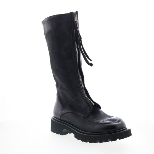 A.S. 98 Tayton Womens Black Leather Zipper Knee High Boots 37 - Picture 2 of 8