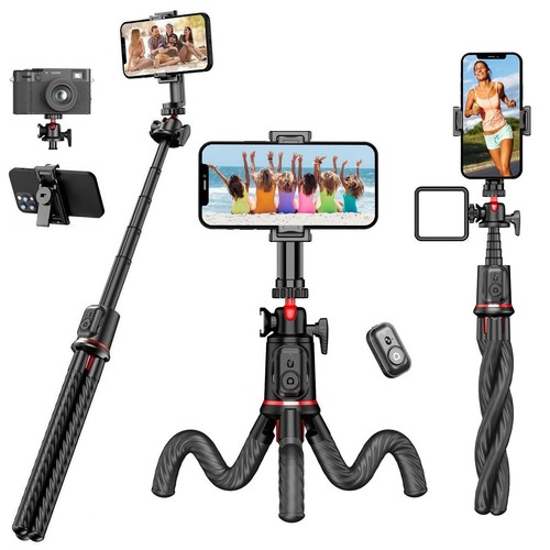 Phone Tripods Flexible Selfie Stick - Octopus Camera Tripods Extendable Cell ...