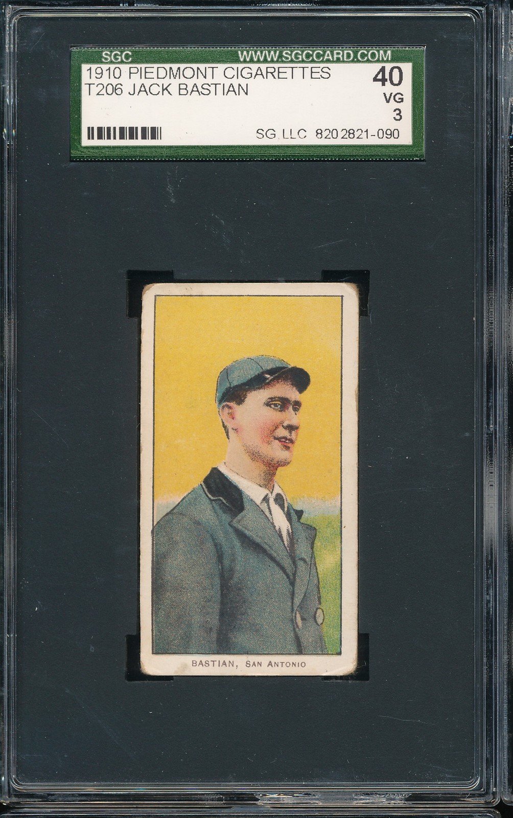 T206 Piedmont Jack Bastian SGC 3 - San Antonio - Southern League