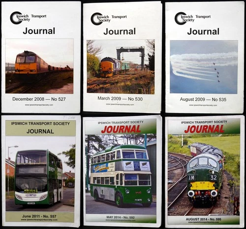 6 x Ipswich Transport Society Journals from 2008 to 2014