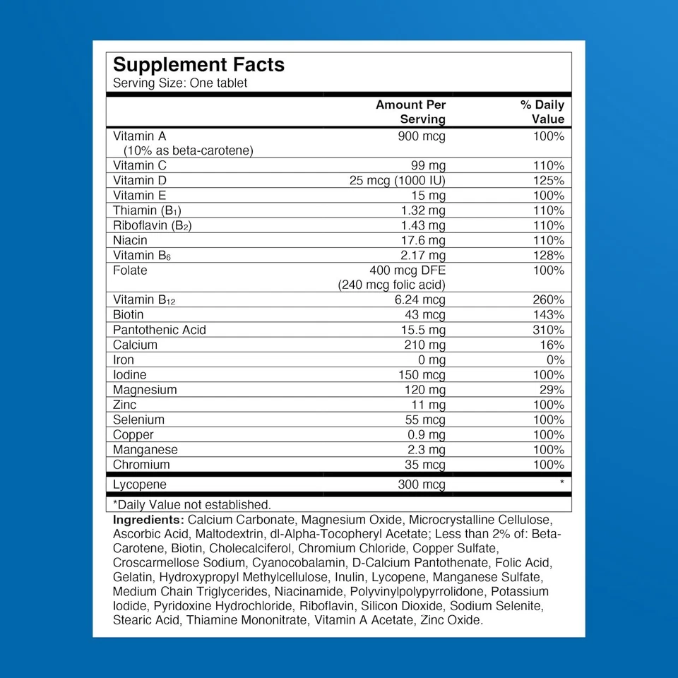 Multivitamínico Hombre One A Day con Vitamina D, Zinc y Vitaminas B, 200 Comprimidos Foto 3 de 4