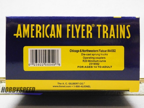 LIONEL AMERICAN FLYER CHICAGO & NORTHWESTERN FLAT CAR #44582 S GAUGE 2319082 NEW - Picture 8 of 8