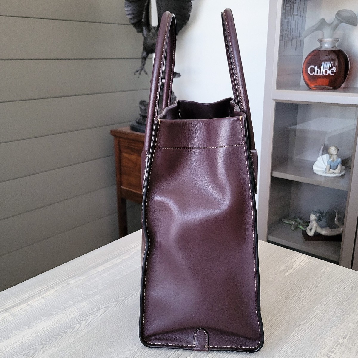 Coach Cashin Carry Tote Large 1941 Glovetanned Leather Oxblood