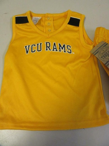 VCU Rams Girls' 3pc Cheer Set Tank Top Skirt Shorts Outfit 3 Piece 2T Toddler - Picture 5 of 9