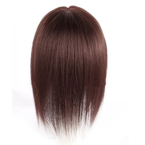 100 % echtes Echthaar Topper Toupee Haarteil Pony Bob Perücke Top Perücke für Frauen - Bild 17 von 19