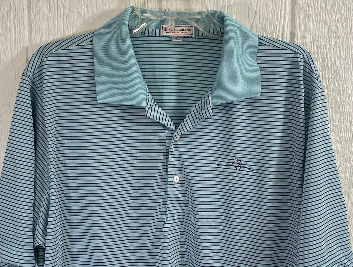Men's PETER MILLAR Summer Comfort Polo Shirt Size XL Striped (hh46