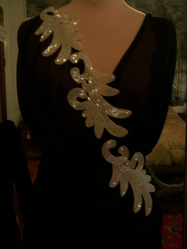 3yds DIAPHANOUS SEXY PURE SILK BLACK CHIFFON FABRIC FOR FLOWING BLOUSES DRESSES - Picture 6 of 8
