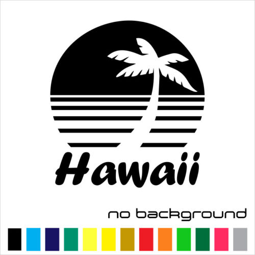 Hawaii Sticker Vinyl Decal - Tropical Island Sea Beach Aloha Wall Car Window - Picture 2 of 17