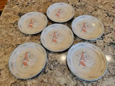 INTERNATIONAL CHINA CO. Salad Plates MARMALADE Geese Bows   7 5/8”  Set of 6
