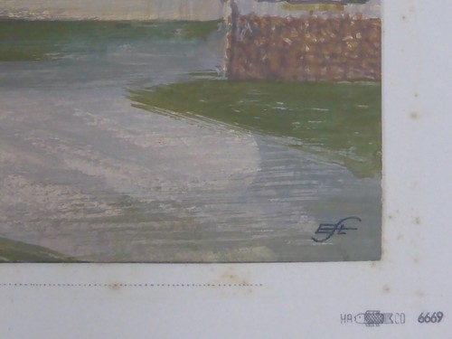 Eduard Steiner (1907-1993) Schüler bei Emil Preetorius Alpen Dorfansicht (99) - Picture 3 of 4
