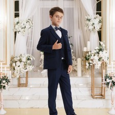 Boys Suits for Wedding Kids Easter Outfit Set School Formal Birthday Party 4PCS