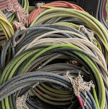 3- Used lariat western cowboy rope decor team rope lasso