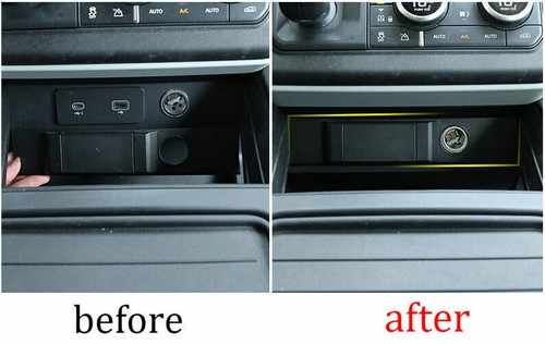 For 2020-2022 Defender 110 Matte Black Central Control USB Protection Cover Trim - Picture 2 of 11
