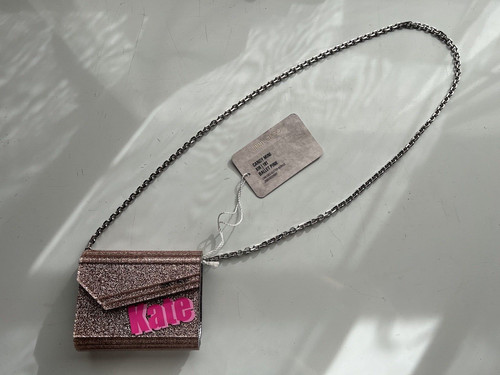 Jimmy Choo Candy Mini Ballet Pink Glitter Acrylic KATE Purse RARE