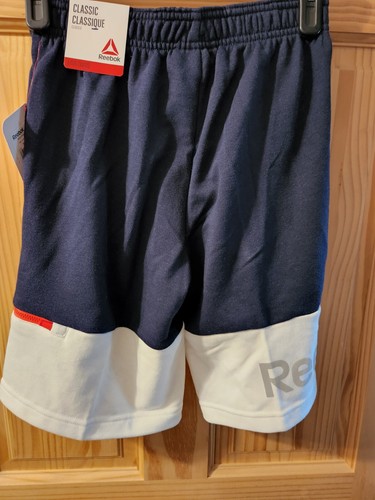 Reebok Youth Star Shorts Navy/White Sz S 6/7 Athletic Brand New w Tag - Picture 6 of 9
