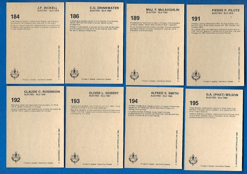 1983 (1985) CARTOPHILIUM HOCKEY HALL OF FAME HOF CARD 1-240 & PROMO SEE LIST - Picture 382 of 488