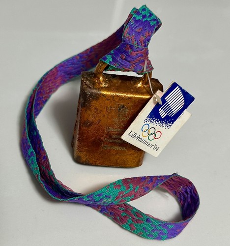 1994 Olympic Cow Bell Official Souvenir, Lillehammer, Norway Games, Rare - Picture 2 of 11