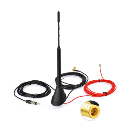 25cm Car Roof Radio FM//AM Signal Antenna Din Male Plug Magnetic Base 3M Cable