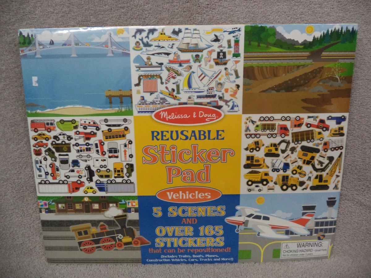 Melissa & Doug Reusable Sticker Pad, Vehicles