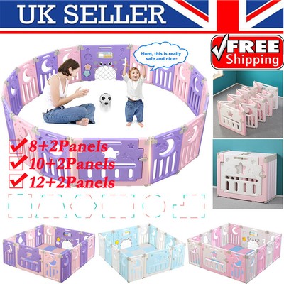Baby Playpen 10//12//14 Panels Kids Activity Center Safety Play Yard Pen Foldable