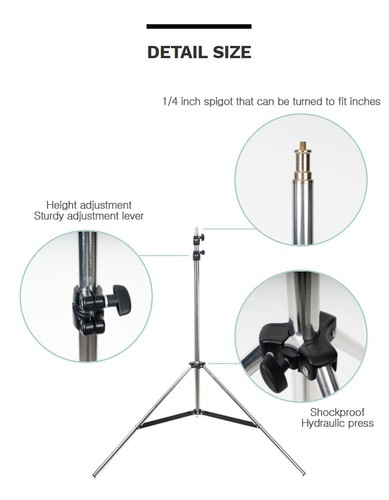 Soporte de luz hidráulica SMDV SM-05 (M.240 cm) trípode portátil para cámara de viaje al aire libre - Imagen 4 de 9