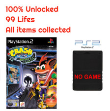 Image of Crash Bandicoot The Wrath Of Cortex Save PS2 Memory Card Unlocked 100% Completed