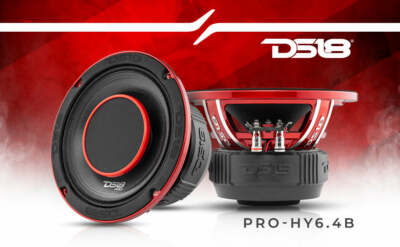 DS18 PRO-HY6.4B 6.5" 450W RMS Hybrid Mid-Range Car Audio Speakers – Pair