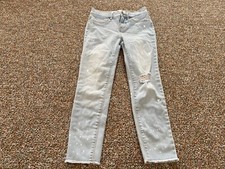 Old Navy Girls Blue Distressed Ballerina Crop Jeggings Size 10