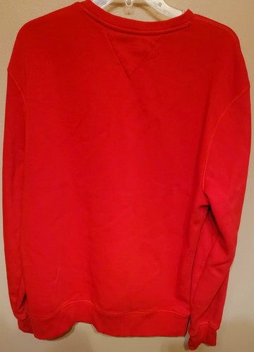 Tommy Hilfiger Mens Crewneck Long Sleeve Sweatshirt XL Pullover Red - Picture 3 of 3