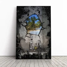 Banksy Gaza Palestine Graffiti Canvas Print Wall Art Framed Picture Large Decor