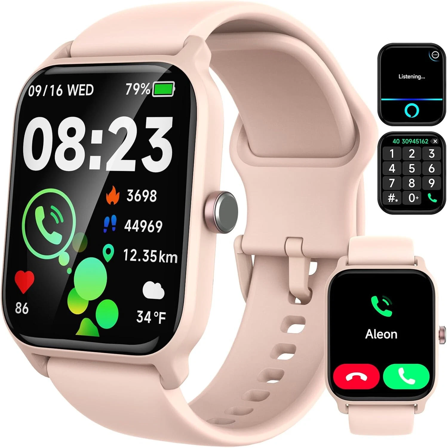 Smart Watch Ladies Women with Phone Function Wristwatch for iPhone Samsung Huawei