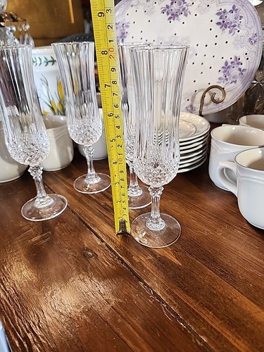 Vintage Fluted Crystal Champagne Glass, Cristal D Arques Longchamp Pattern - Picture 7 of 7