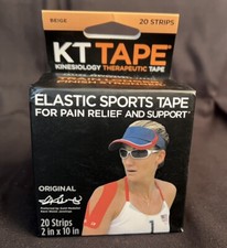 KT Tape Cotton Elastic Kinesiology Athletic Tape 20 Count 10  Precut Strips