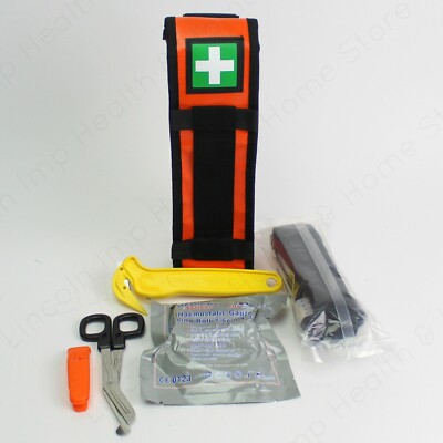 Arborist Critical Injury Schnellspanner Erste-Hilfe-Set mit hämostatischem Verband.