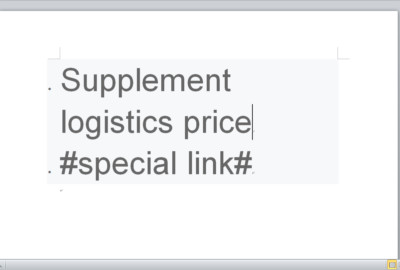 Supplement logistics price difference special link