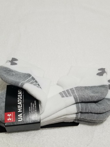 UNDER ARMOUR UA HeatGear Tech Lo Cut Sock 3 Pair Youth Size 4Y-8Y New - Picture 3 of 6