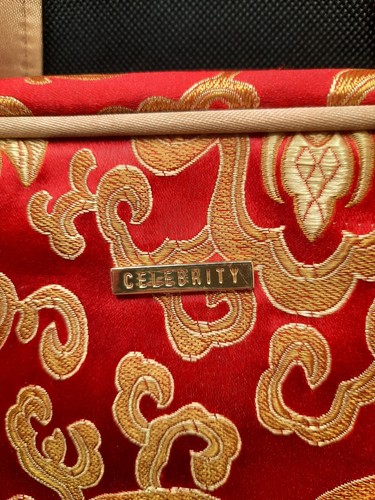 Celebration Computer Bag red gold print - Picture 2 of 8