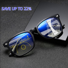 Progressive Multifocus Anti-blue Light Square Reading Glasses For Men Women New