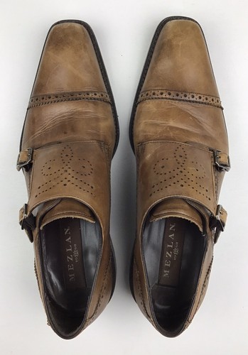Mezlan Webber ll Double Monk Strap Schuhe Herren 9 M Braun - Bild 4 von 9