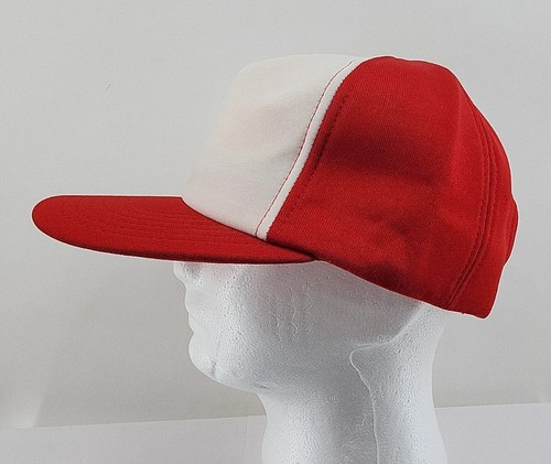 Vintage P Cap 1980s BLANK Hat Snapback Color Block Trucker Baseball Cap NWOT USA - Picture 3 of 9